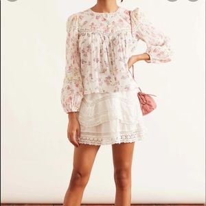 loveshackfancy badyn blouse. Color in fruit bliss. New with tag. Size M.
